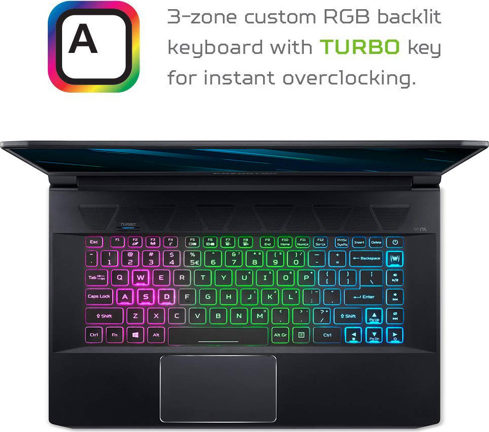 Acer Predator Triton 500 Thin & Light Gaming Laptop, Intel Core i7-8750H, GeForce RTX 2060 with 6GB, 15.6" Full HD 144Hz 3ms IPS Display, 16GB DDR4, 512GB PCIe NVMe SSD, RGB Keyboard, PT515-51-71VV