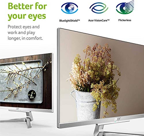 Acer Aspire C24-865-UA91 AIO Desktop, 23.8 inches Full HD, 8th Gen Intel Core i5-8250U, 8GB DDR4, 1TB HDD, 802.11AC Wifi, Wireless Keyboard and Mouse, Windows 10 Home, Silver