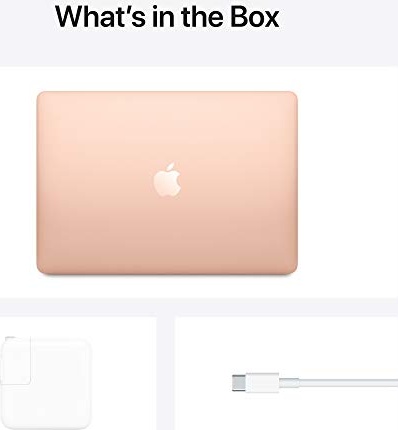2020 Apple MacBook Air Laptop: Apple M1 Chip, 13” Retina Display, 8GB RAM, 256GB SSD Storage, Backlit Keyboard, FaceTime HD Camera, Touch ID. Works with iPhone/iPad; Gold